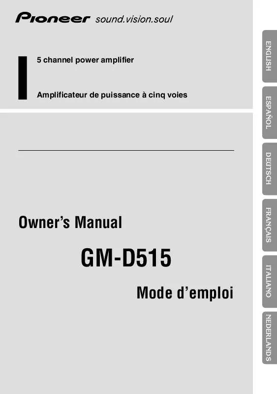 Mode d'emploi PIONEER GM-D515