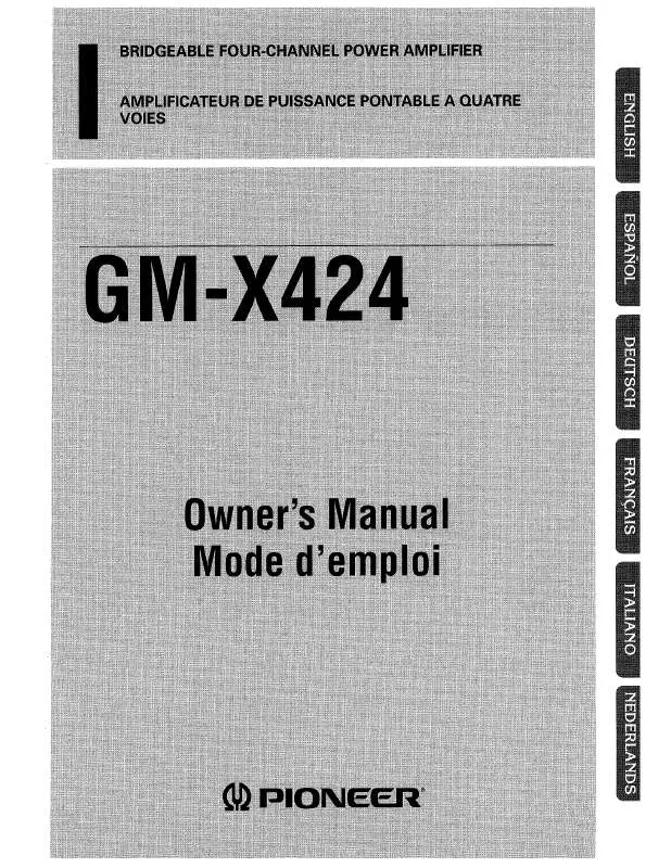 Mode d'emploi PIONEER GM-X424