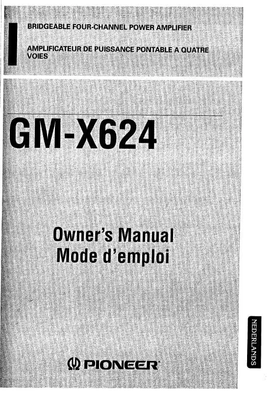 Mode d'emploi PIONEER GM-X624 (DU)
