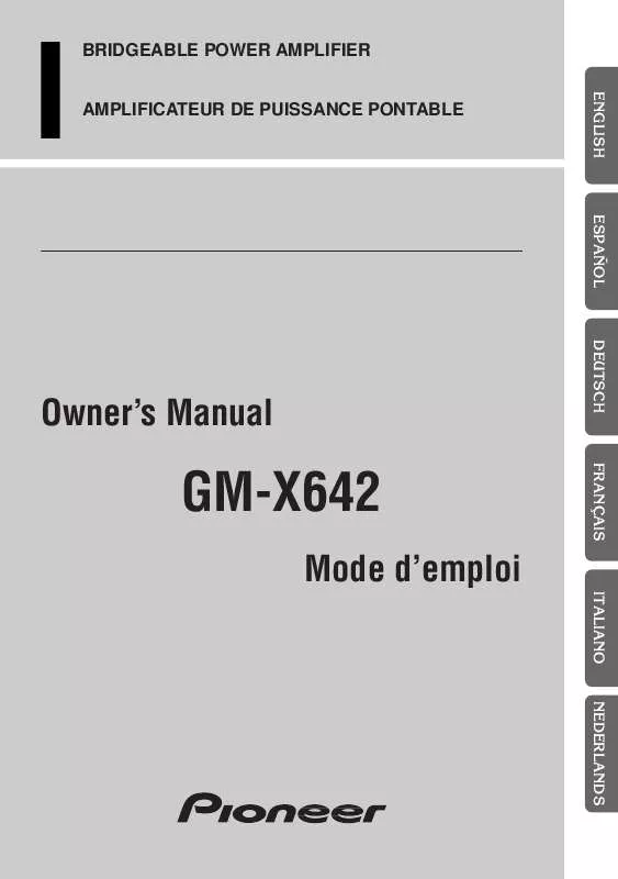 Mode d'emploi PIONEER GM-X642