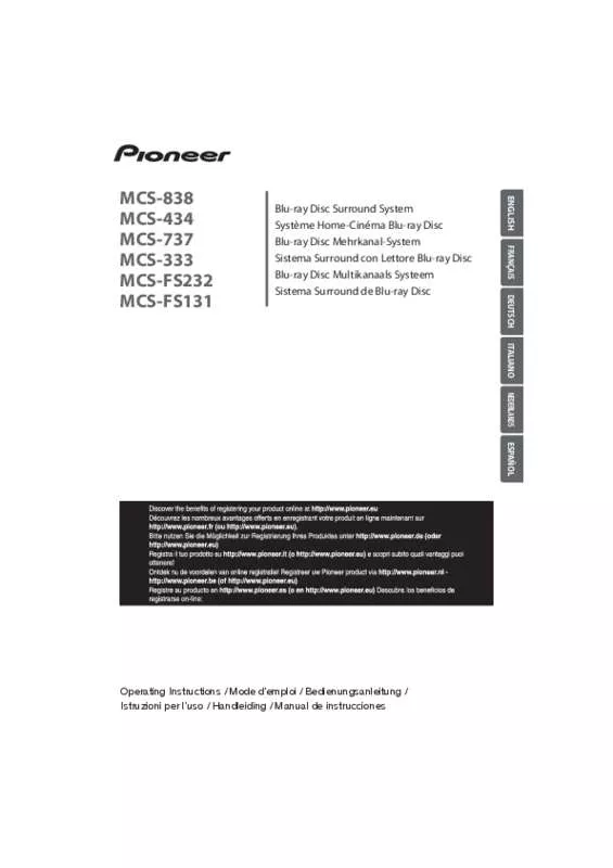 Mode d'emploi PIONEER MCS-838