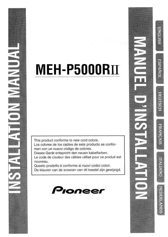 Mode d'emploi PIONEER MEH-P5000R-2