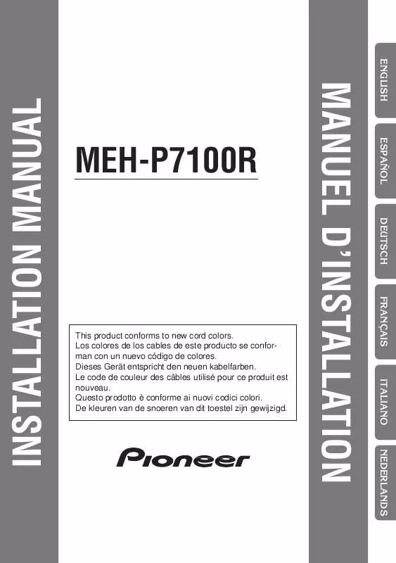 Mode d'emploi PIONEER MEH-P7100R