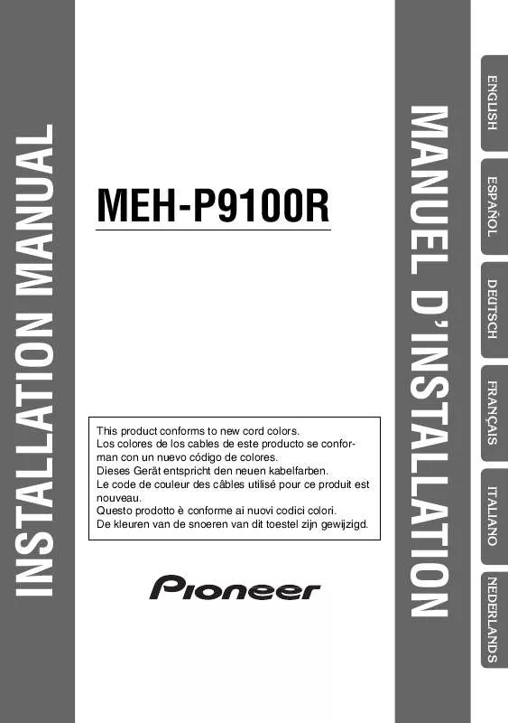Mode d'emploi PIONEER MEH-P9100R
