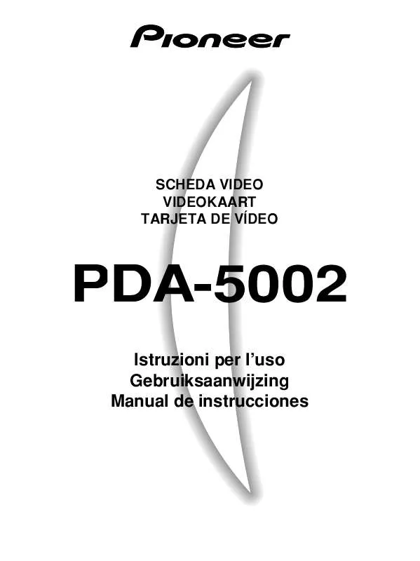 Mode d'emploi PIONEER PDA-5002