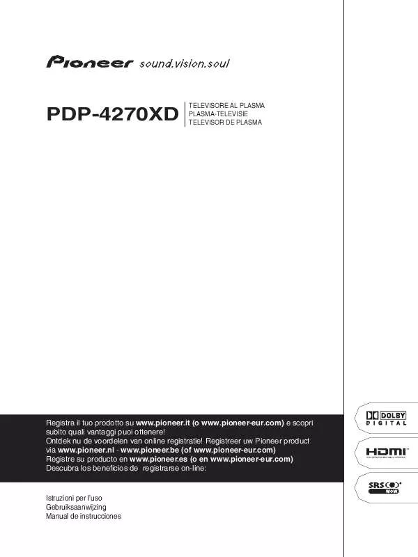 Mode d'emploi PIONEER PDP-4270XD