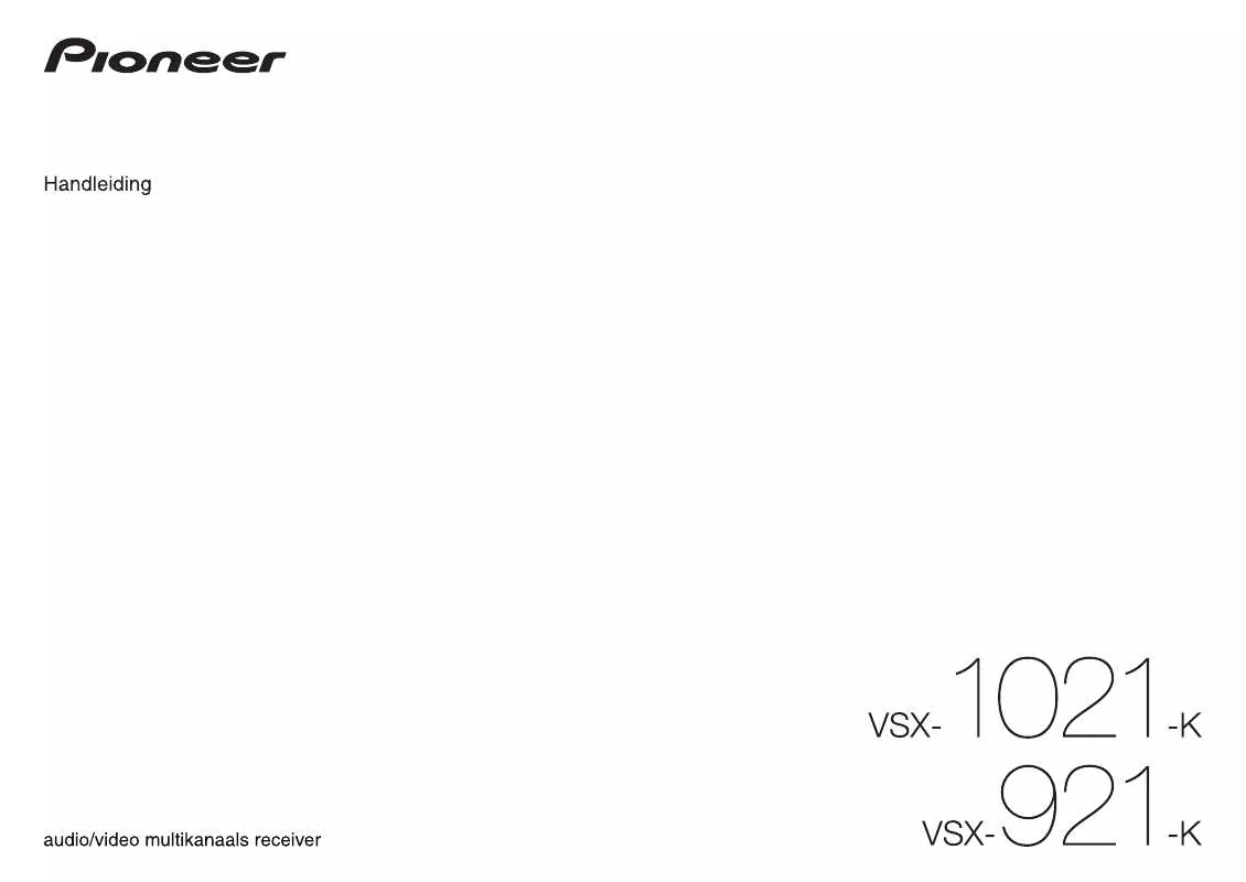 Mode d'emploi PIONEER VSX-1021