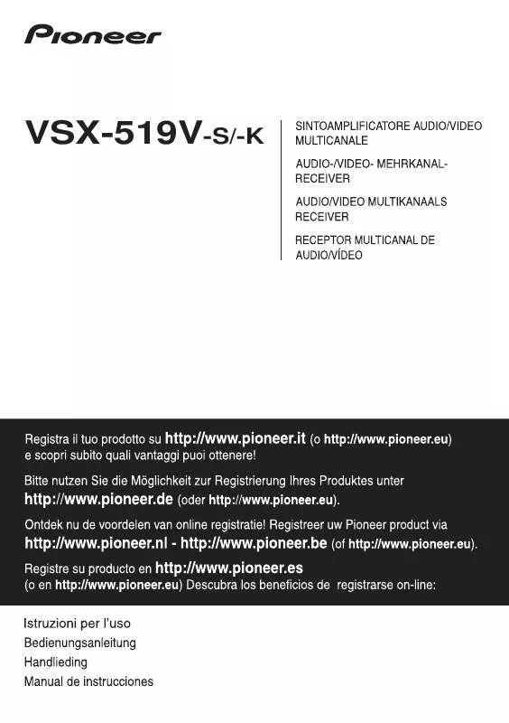 Mode d'emploi PIONEER VSX-519-S
