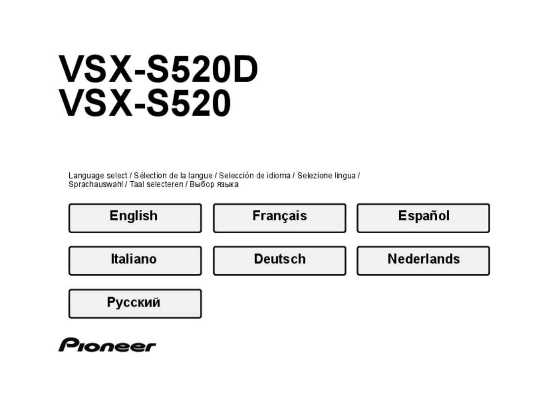 Mode d'emploi PIONEER VSX-S520D