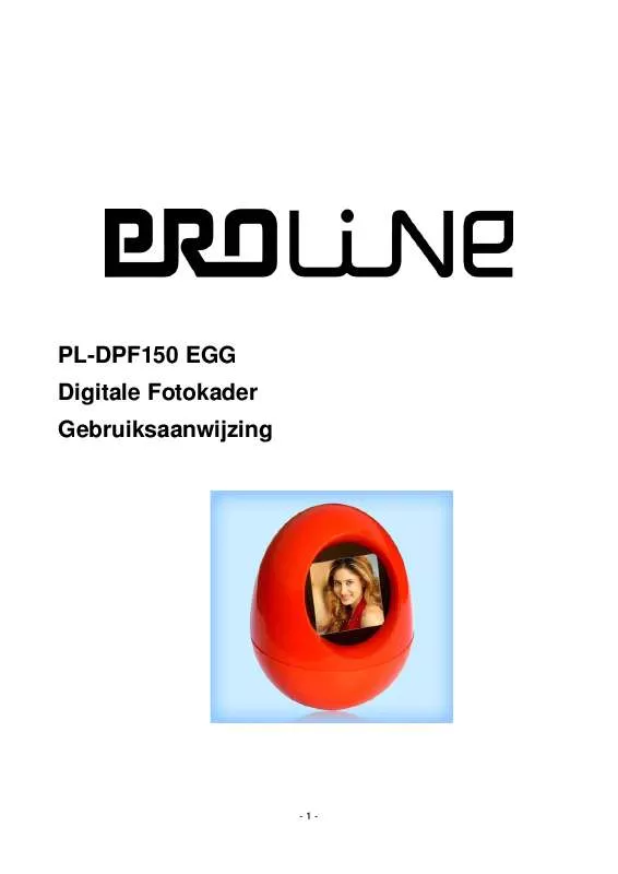 Mode d'emploi PROLINE PL-DPF150 EGG