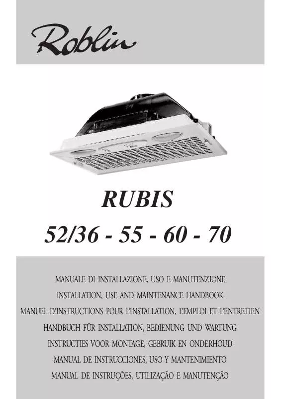 Mode d'emploi ROBLIN RUBIS 36