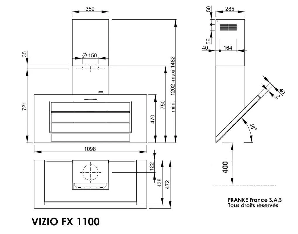 Mode d'emploi ROBLIN VIZIO FX 1100