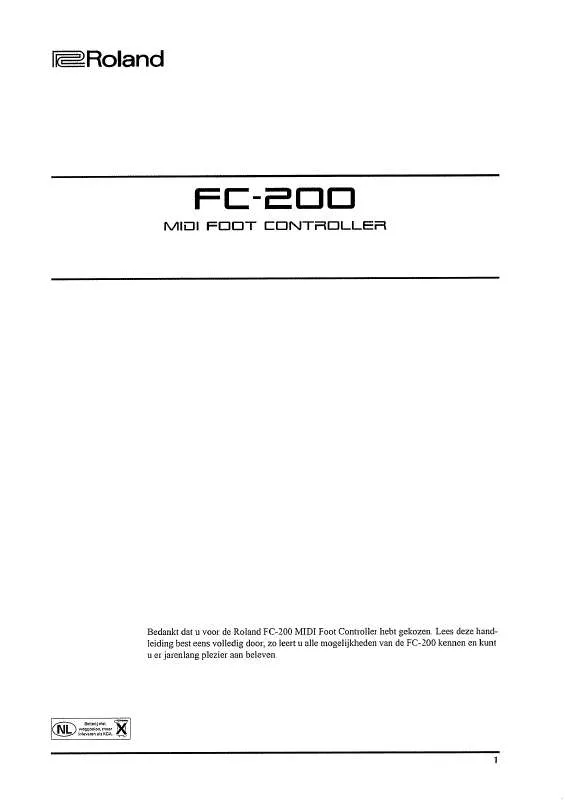 Mode d'emploi ROLAND FC-200