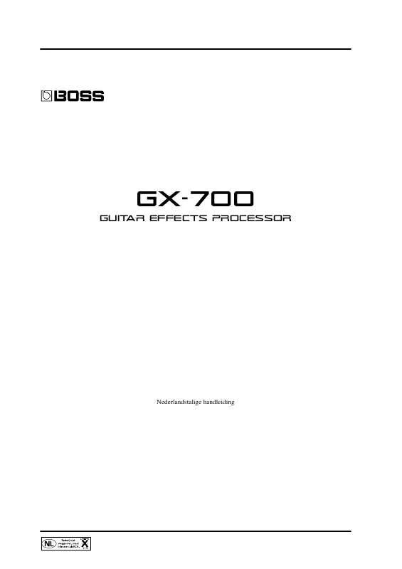 Mode d'emploi ROLAND GX-700