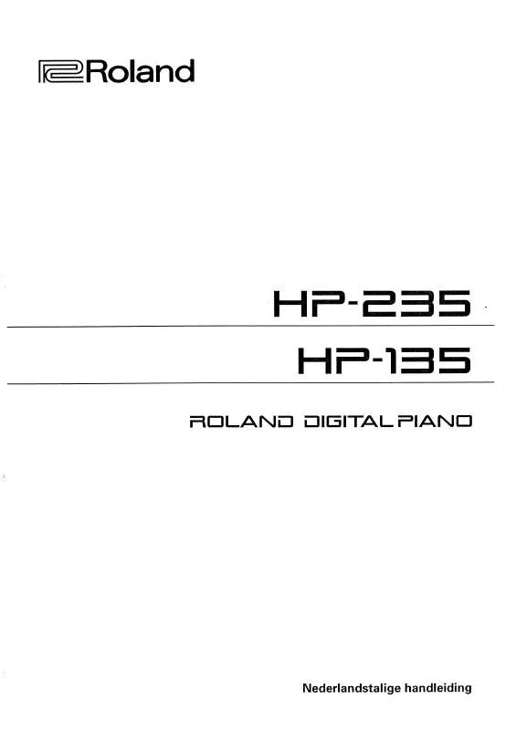 Mode d'emploi ROLAND HP-235