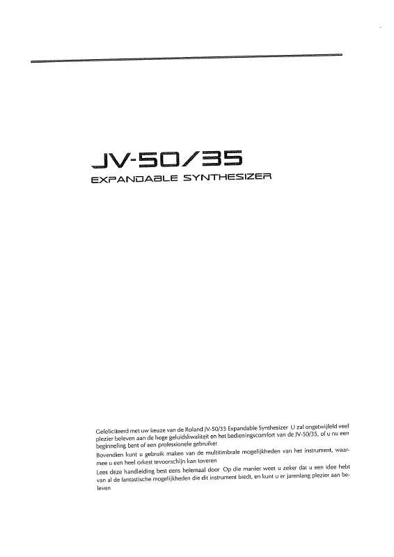 Mode d'emploi ROLAND JV-50