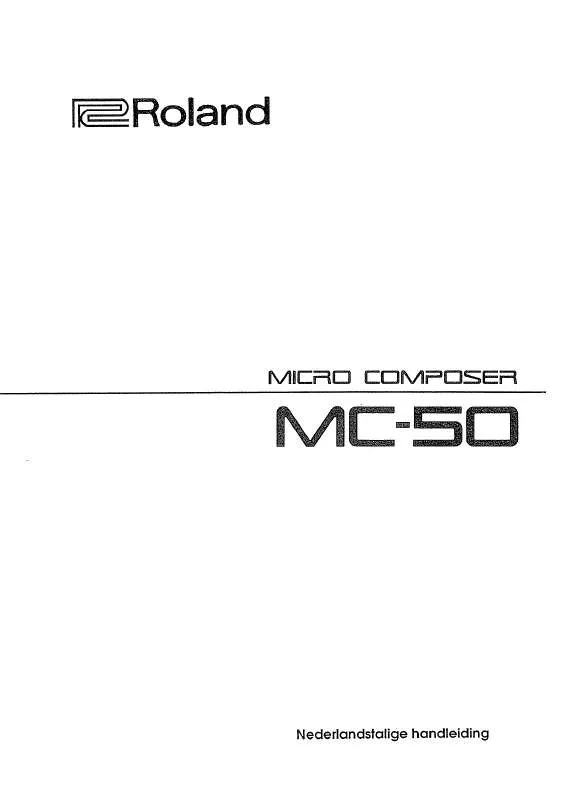 Mode d'emploi ROLAND MC-50