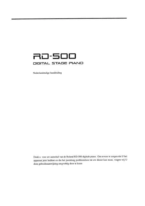 Mode d'emploi ROLAND RD-500