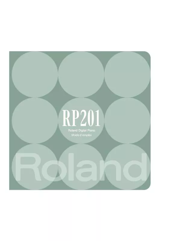 Mode d'emploi ROLAND RP201-RW