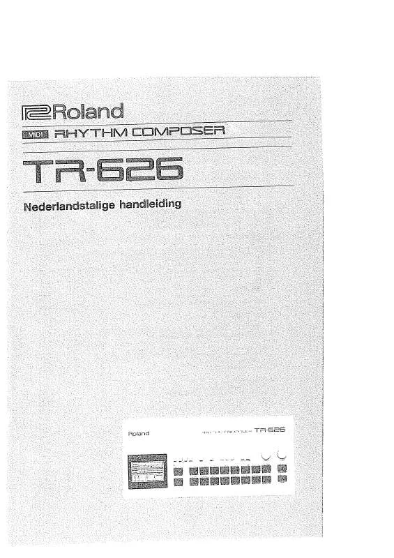 Mode d'emploi ROLAND TR-626