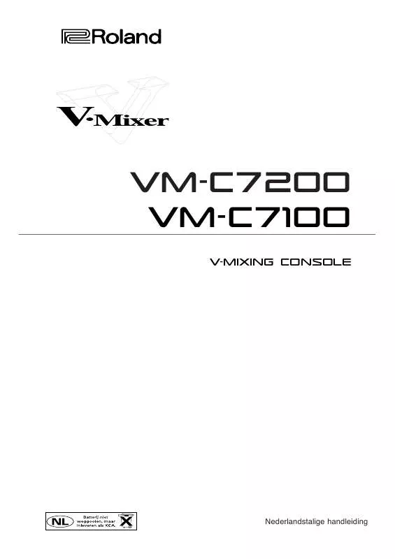 Mode d'emploi ROLAND VM-C7100