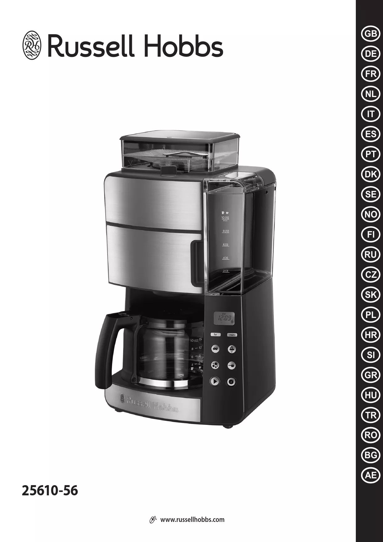 Mode d'emploi RUSSELL HOBBS GRIND AND BREW GLASS CARAFE