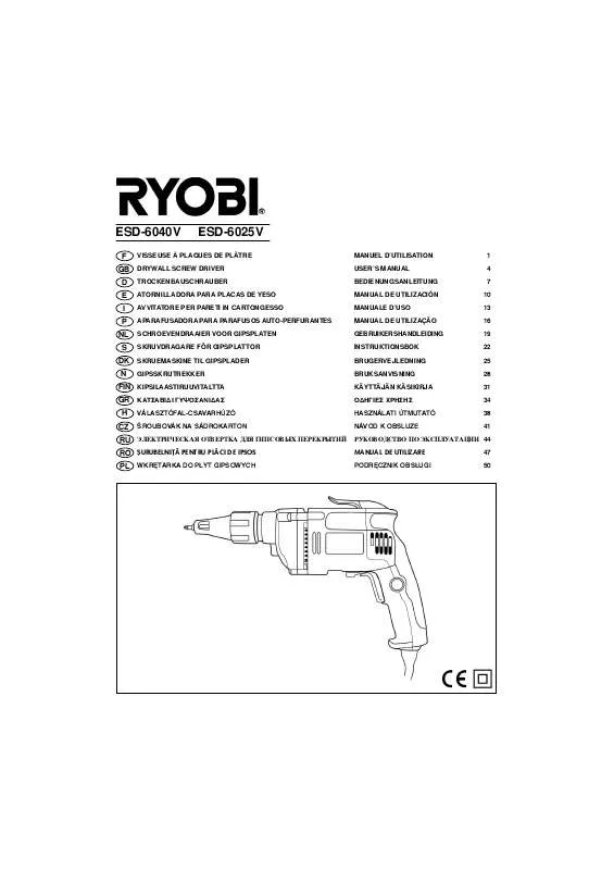 Mode d'emploi RYOBI ESD-6040V