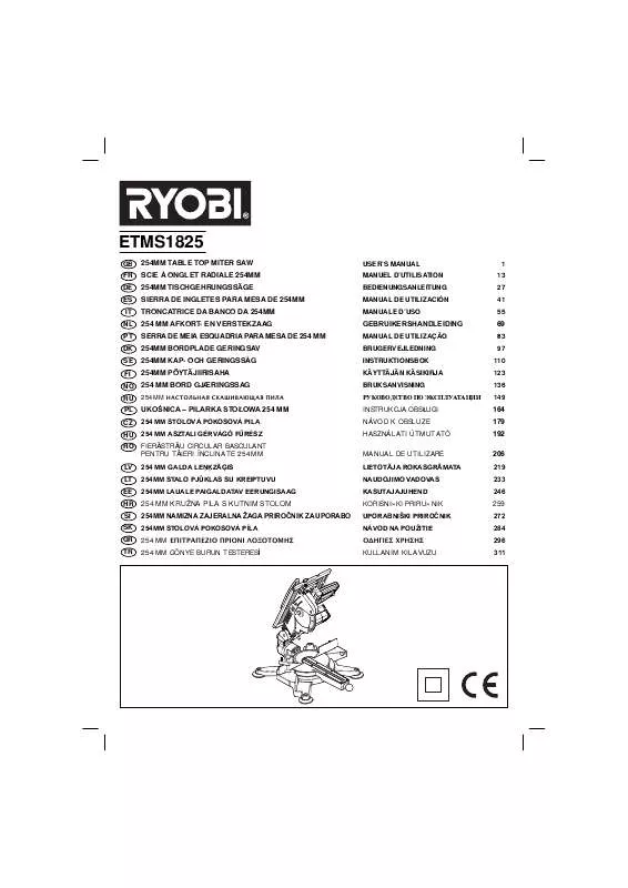Mode d'emploi RYOBI ETMS1825