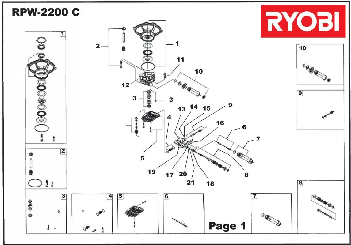 Mode d'emploi RYOBI RPW-2200 C