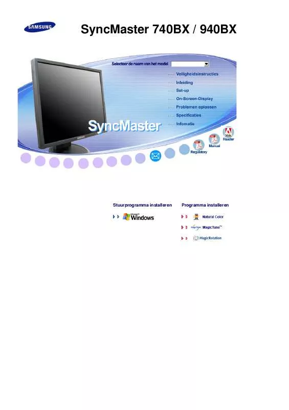 Mode d'emploi SAMSUNG SYNCMASTER 740BX