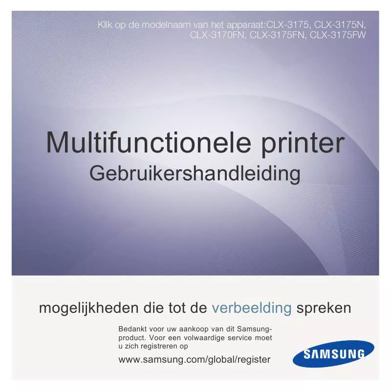 Mode d'emploi SAMSUNG CLX-3170FN/STS