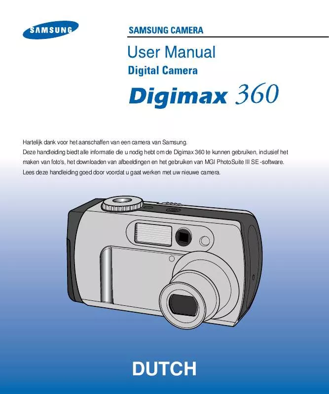 Mode d'emploi SAMSUNG DIGIMAX360