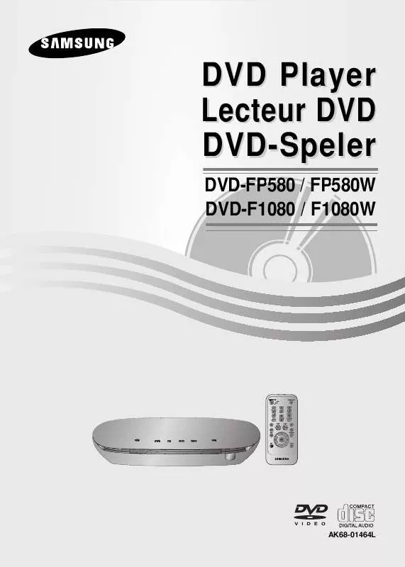 Mode d'emploi SAMSUNG DVD-F1080