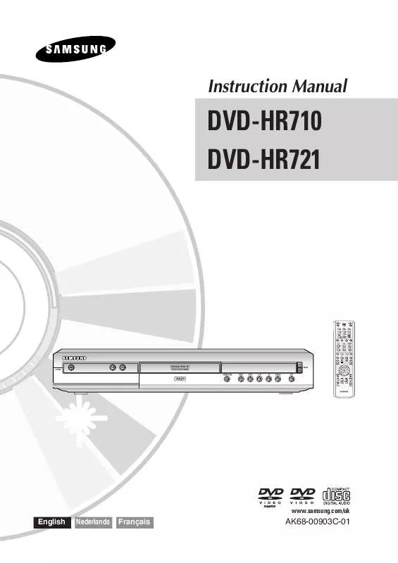 Mode d'emploi SAMSUNG DVD-HR721