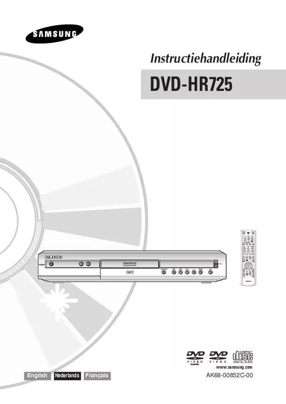 Mode d'emploi SAMSUNG DVD-HR725