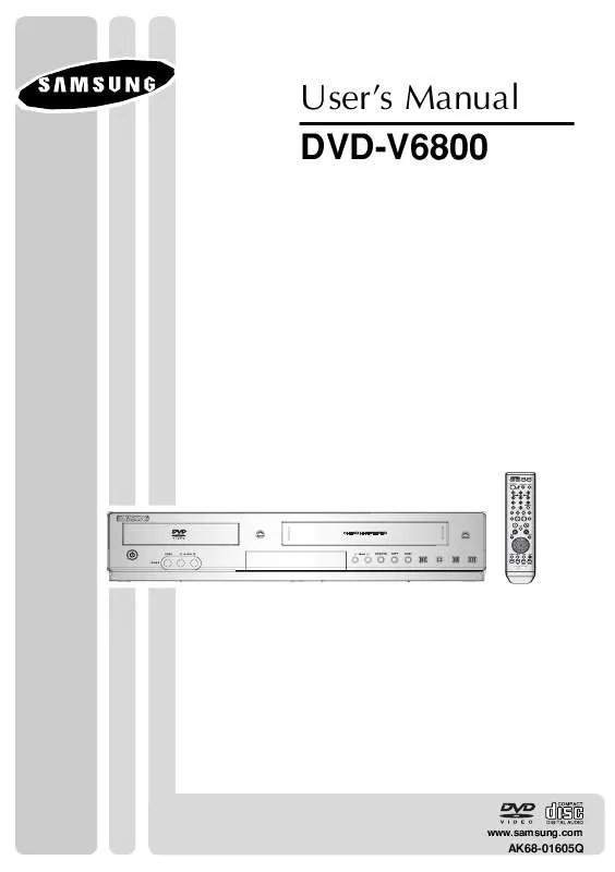 Mode d'emploi SAMSUNG DVD-V6800