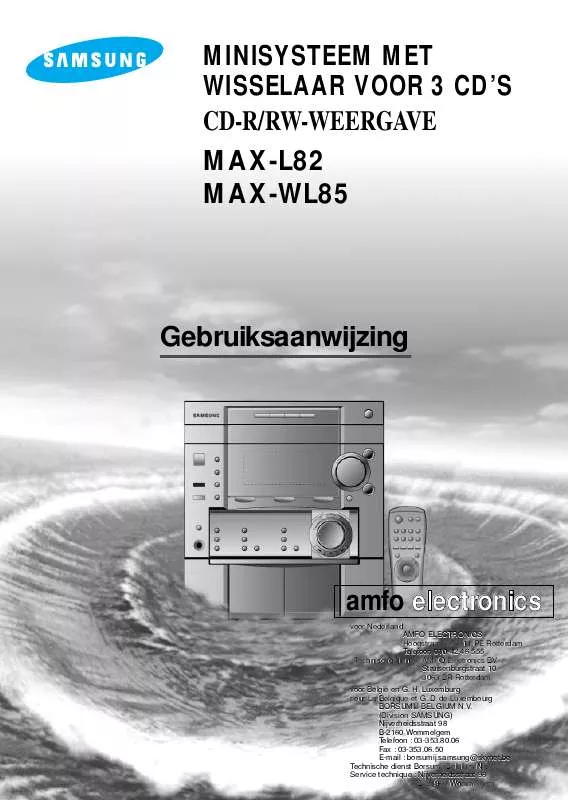Mode d'emploi SAMSUNG MAX-WL85