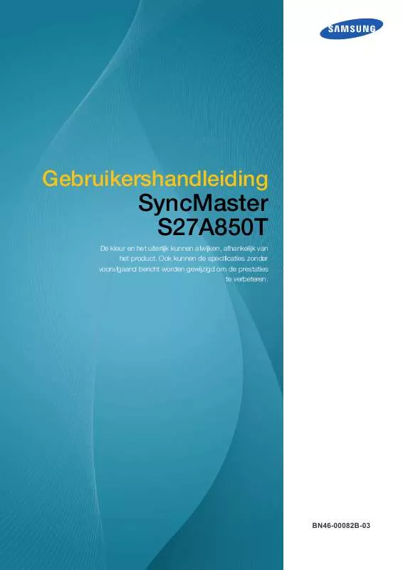 Mode d'emploi SAMSUNG SYNCMASTER S27A850T