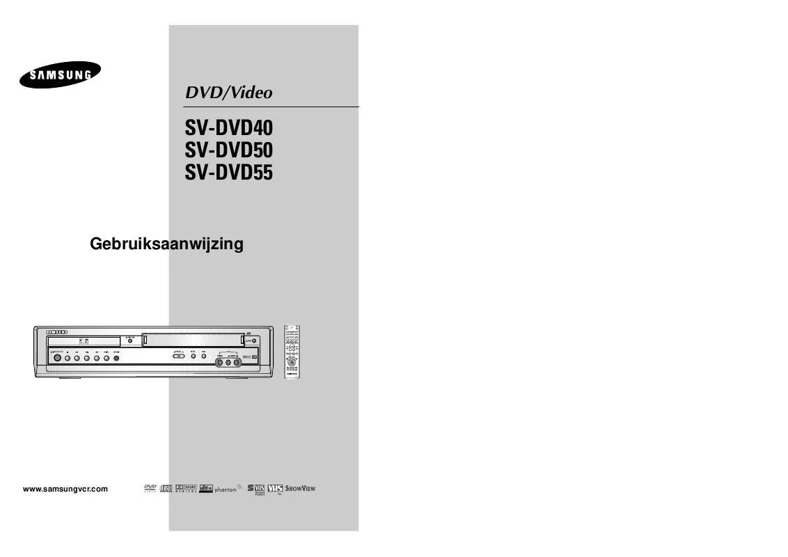 Mode d'emploi SAMSUNG SV-DVD40