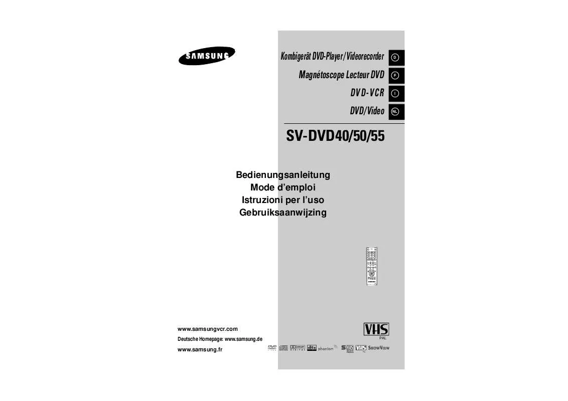 Mode d'emploi SAMSUNG SV-DVD50