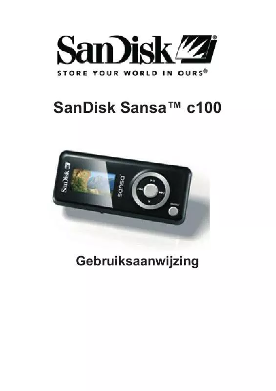 Mode d'emploi SANDISK C100