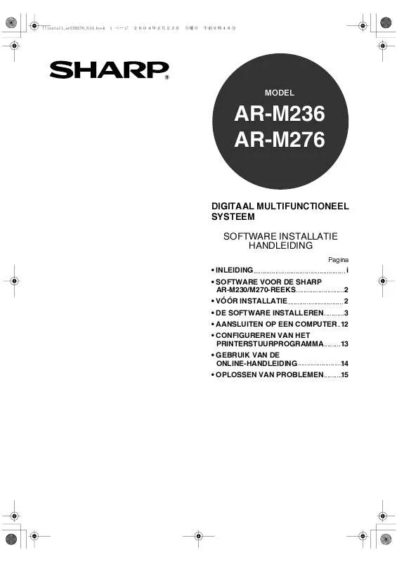 Mode d'emploi SHARP AR-M236/M276