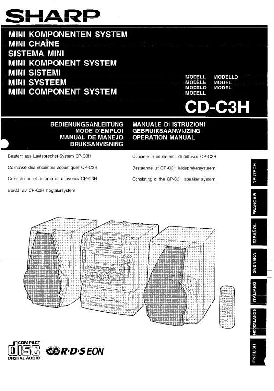 Mode d'emploi SHARP CD-C3H