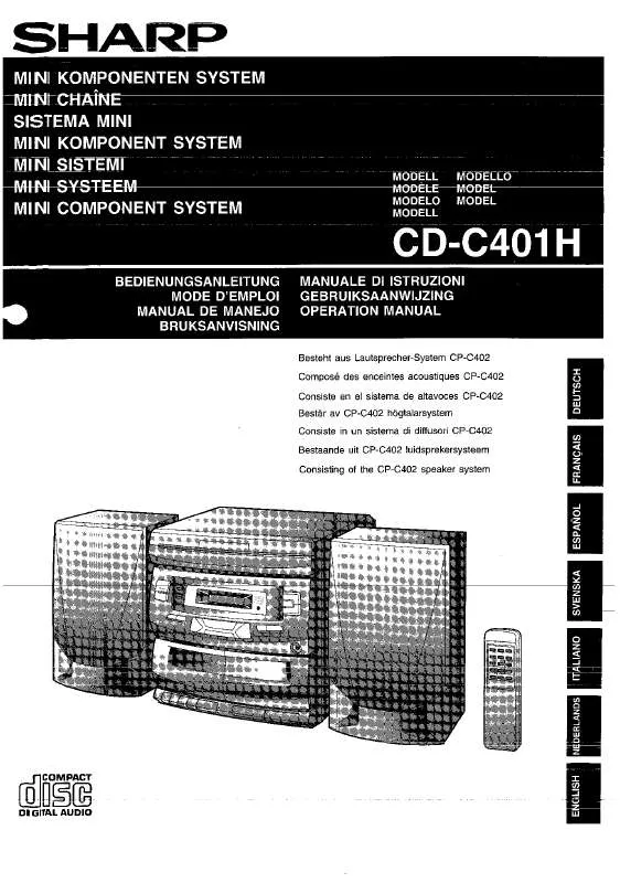 Mode d'emploi SHARP CD-C401H