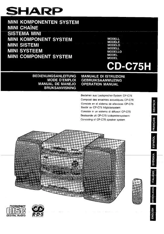 Mode d'emploi SHARP CD-C75H