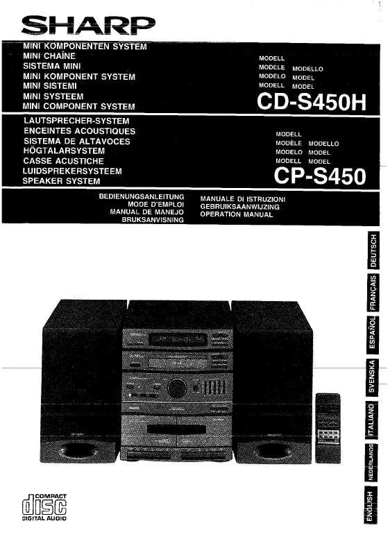 Mode d'emploi SHARP CD/CP-S450H
