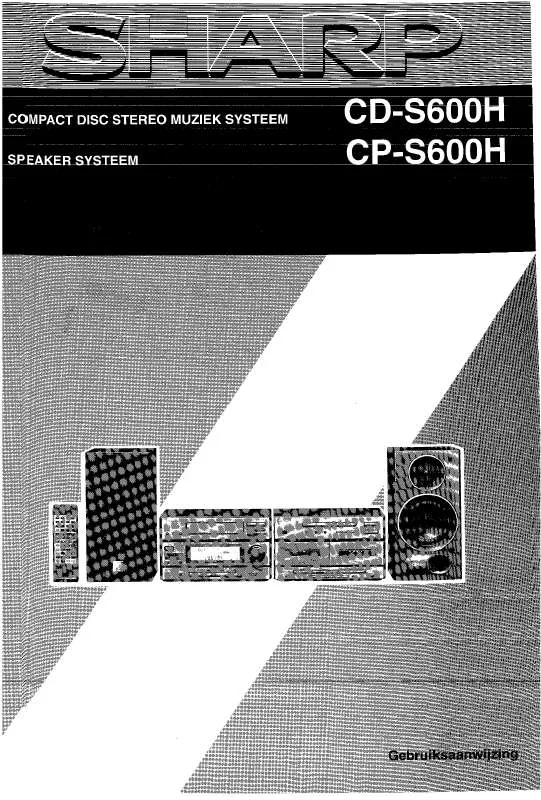 Mode d'emploi SHARP CD-S600H/CP-S600H