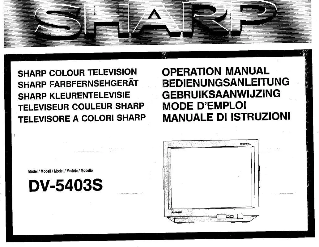 Mode d'emploi SHARP DV-5403S