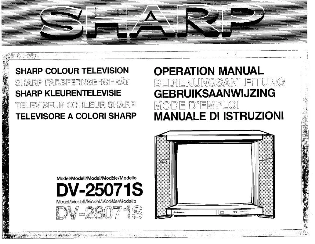 Mode d'emploi SHARP DV-28071S