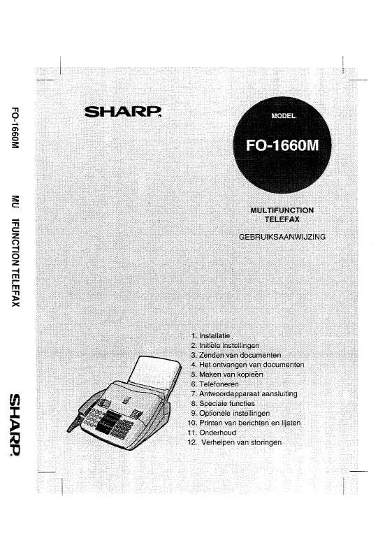 Mode d'emploi SHARP FO-1660M